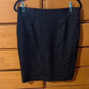 Neiman Marcus Black Textured Pencil Skirt
